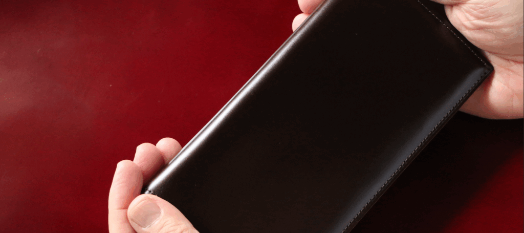 美しい日本製コードバンの長財布